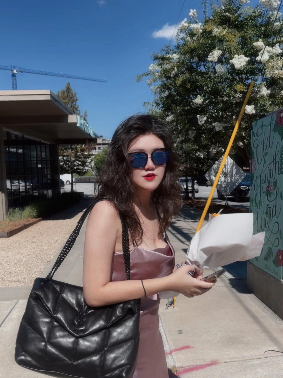 생로랑 루루 푸퍼백 미디움(흑장)