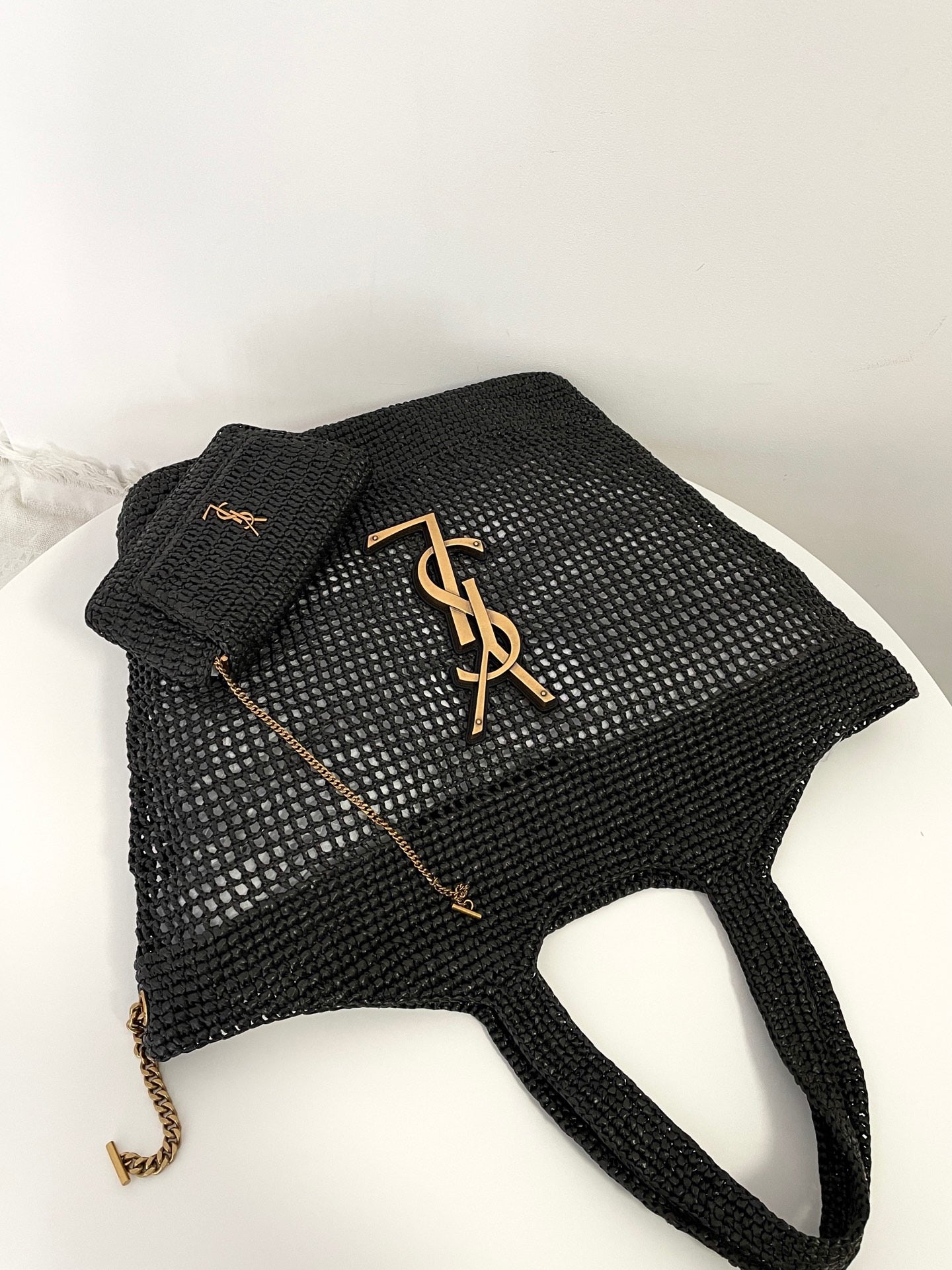 생로랑 이카레 라피아 백