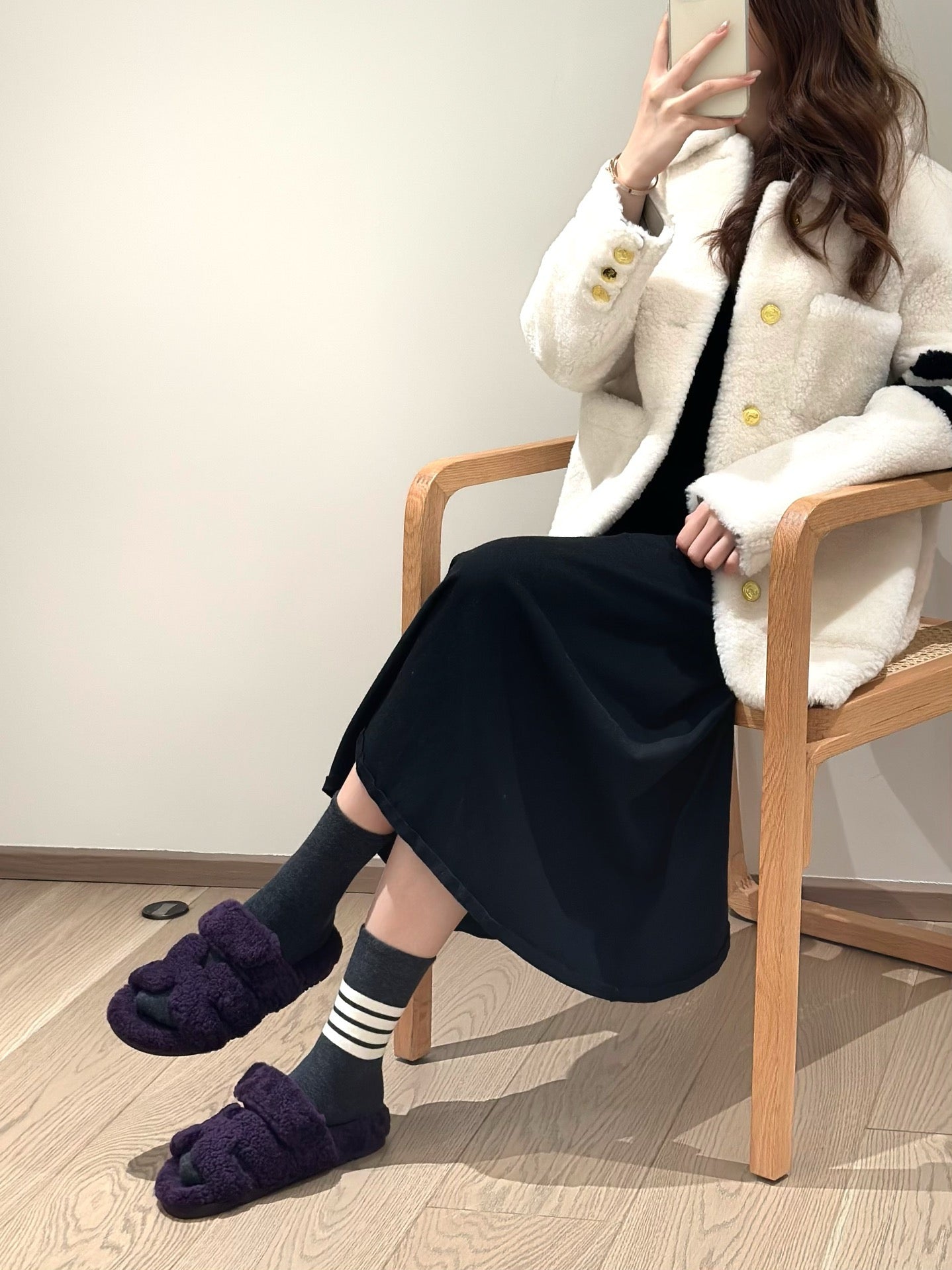 에르메스 CHYPRE 시프레 샌들 시어링