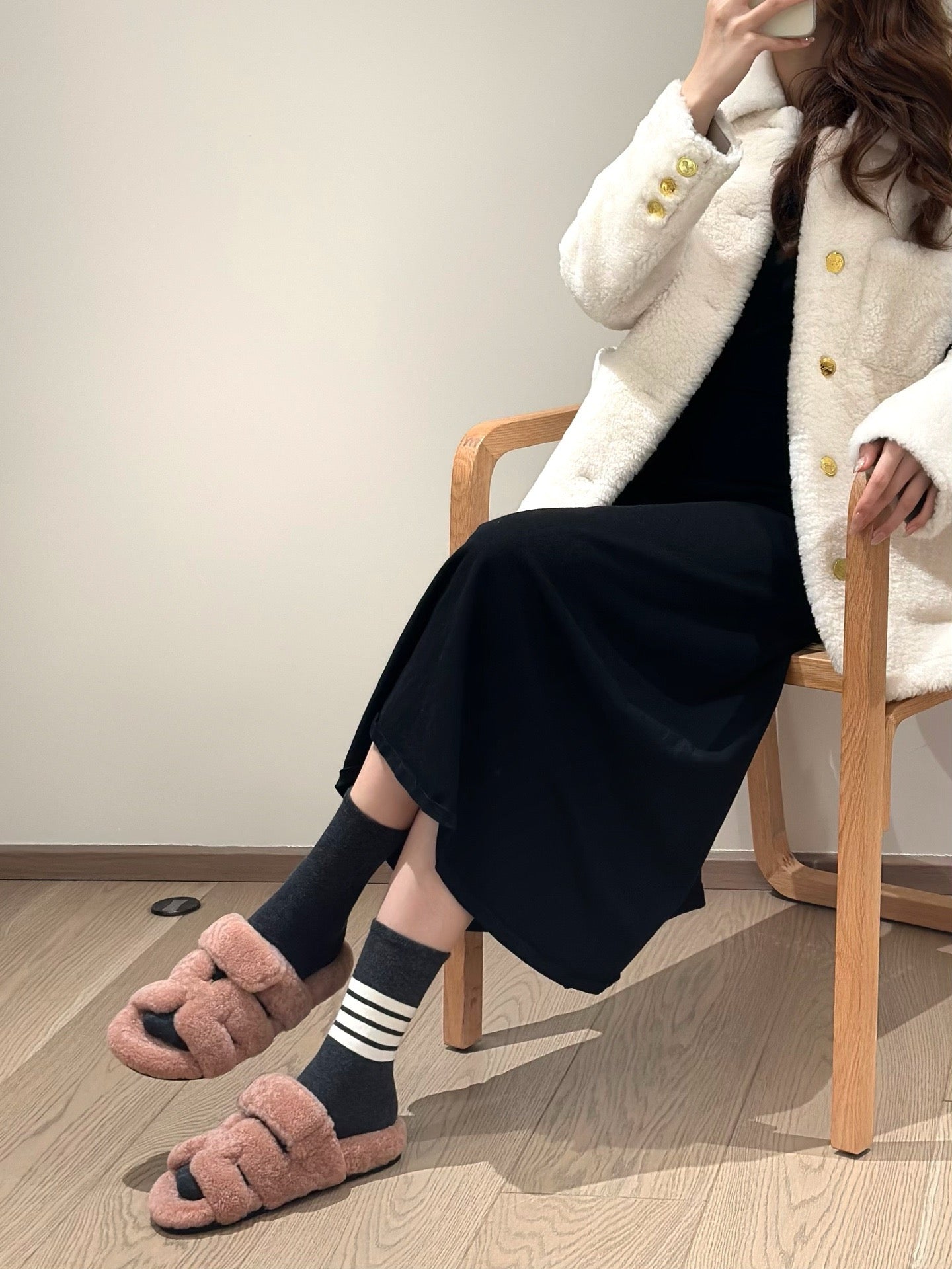에르메스 CHYPRE 시프레 샌들 시어링