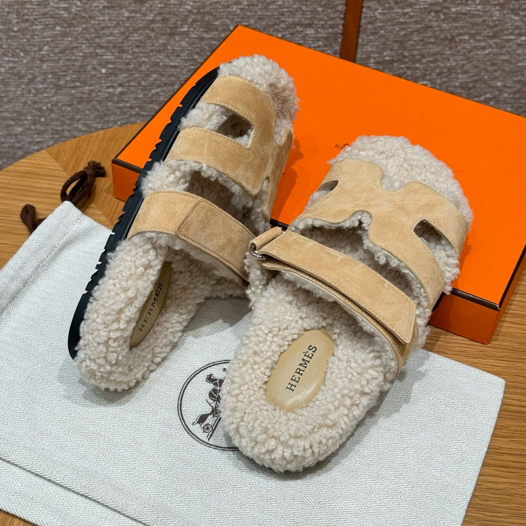 에르메스 CHYPRE 시프레 슬리퍼 양털