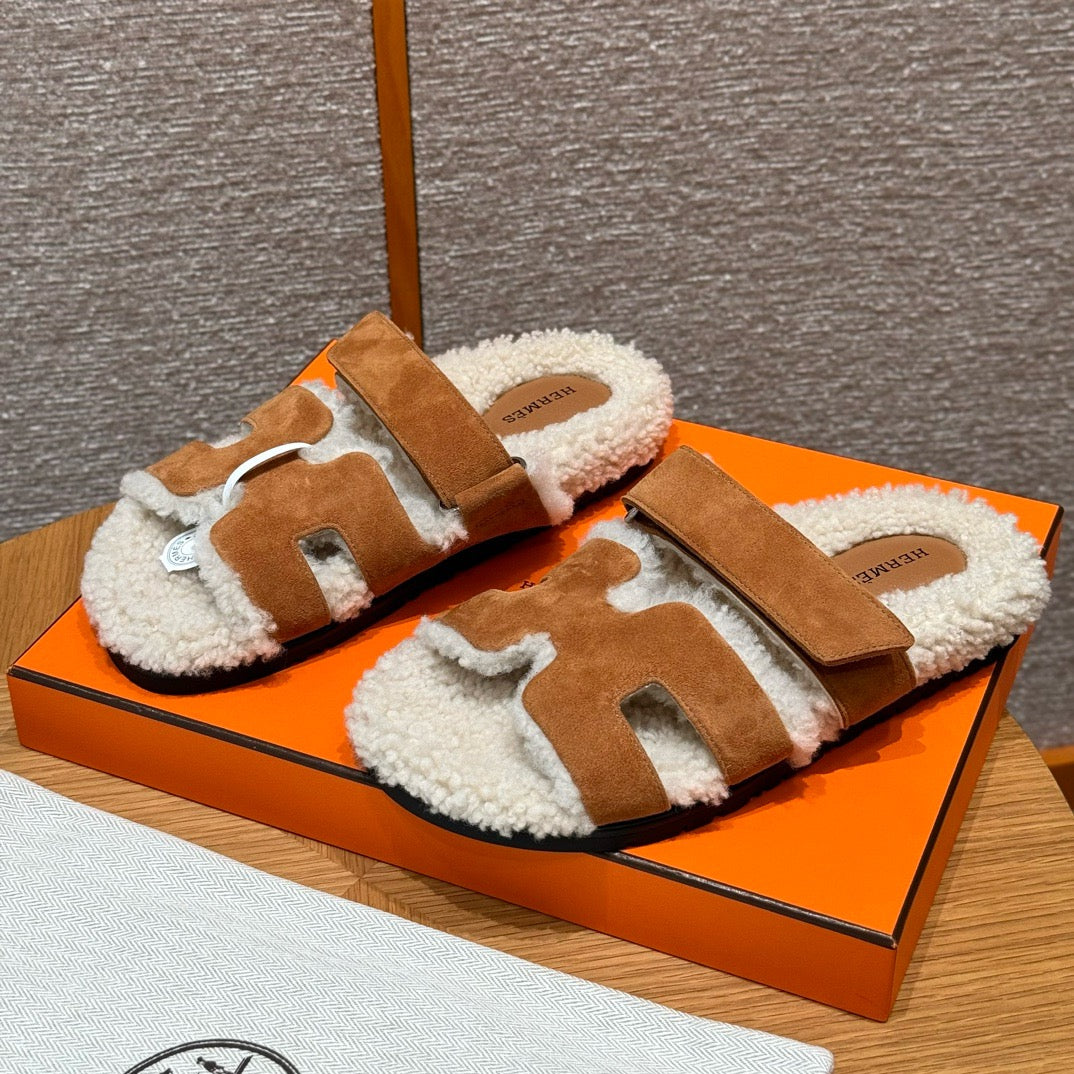에르메스 CHYPRE 시프레 슬리퍼 양털