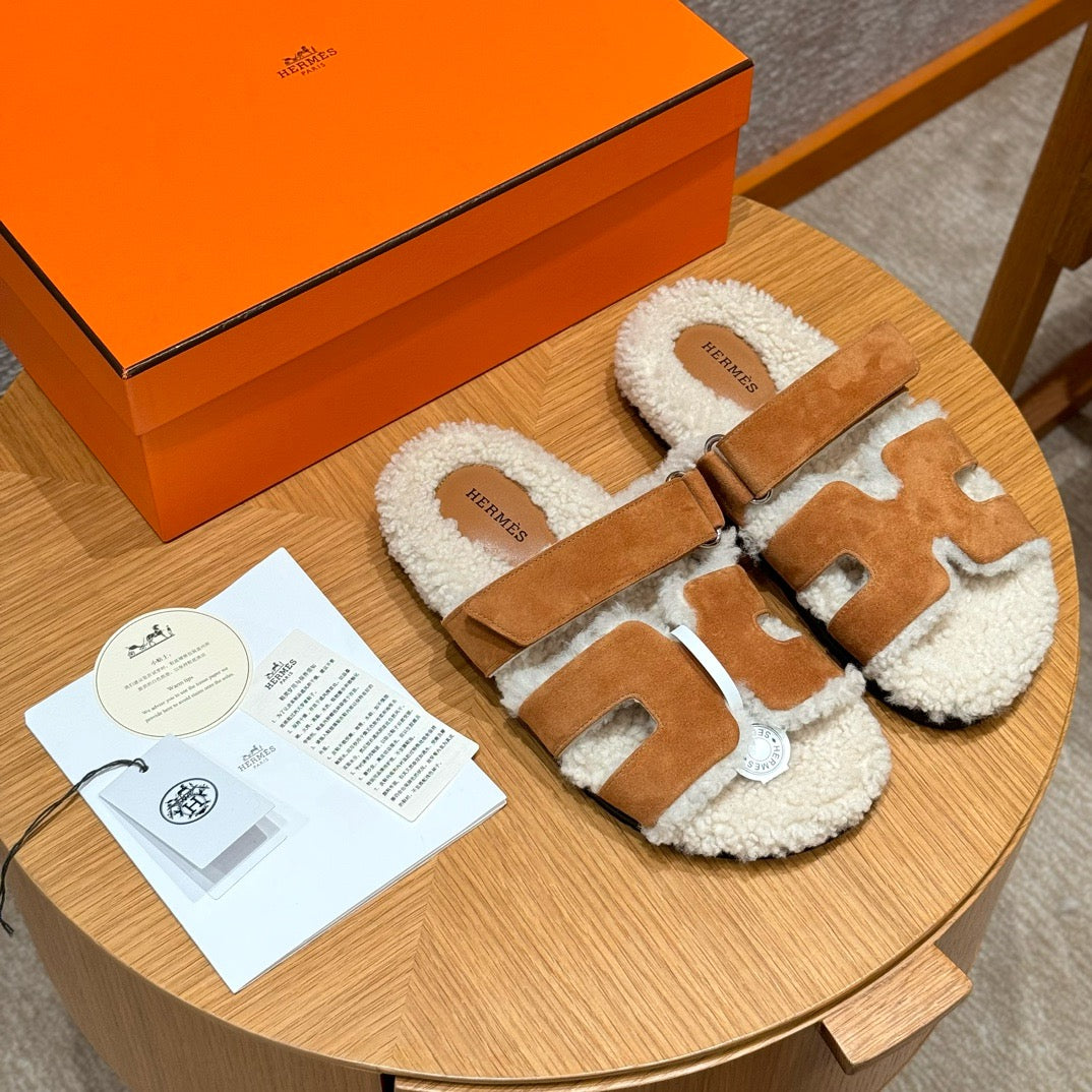 에르메스 CHYPRE 시프레 슬리퍼 양털