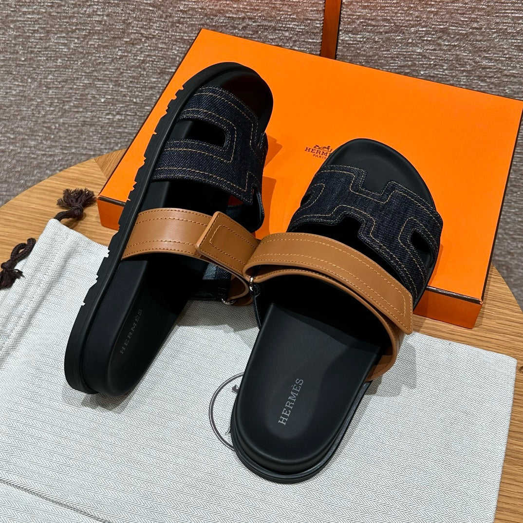 에르메스 CHYPRE 시프레 샌들 데님
