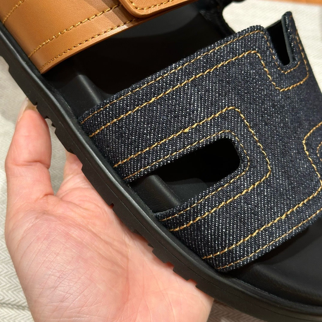 에르메스 CHYPRE 시프레 샌들 데님