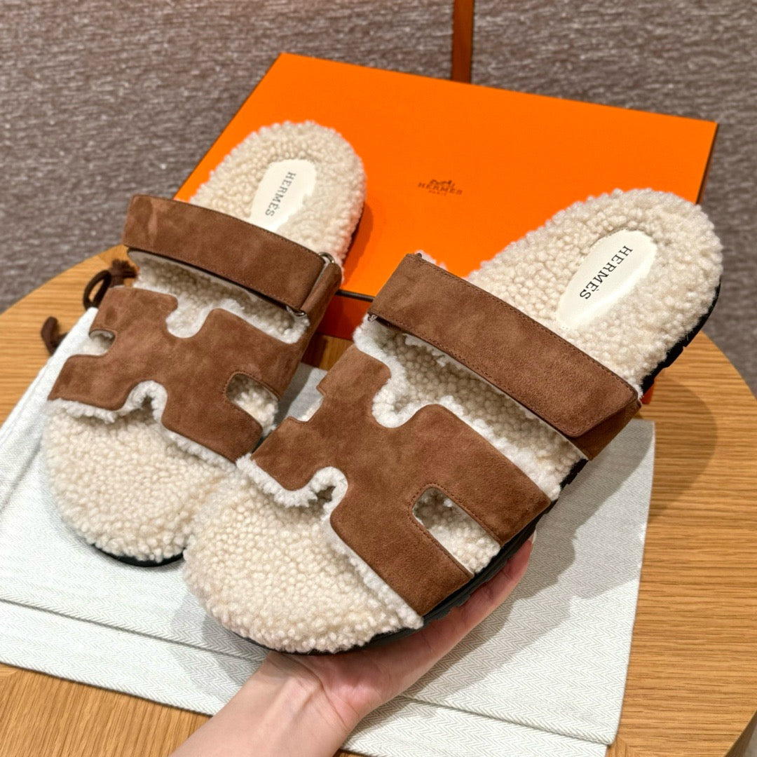 에르메스 CHYPRE 시프레 슬리퍼 양털