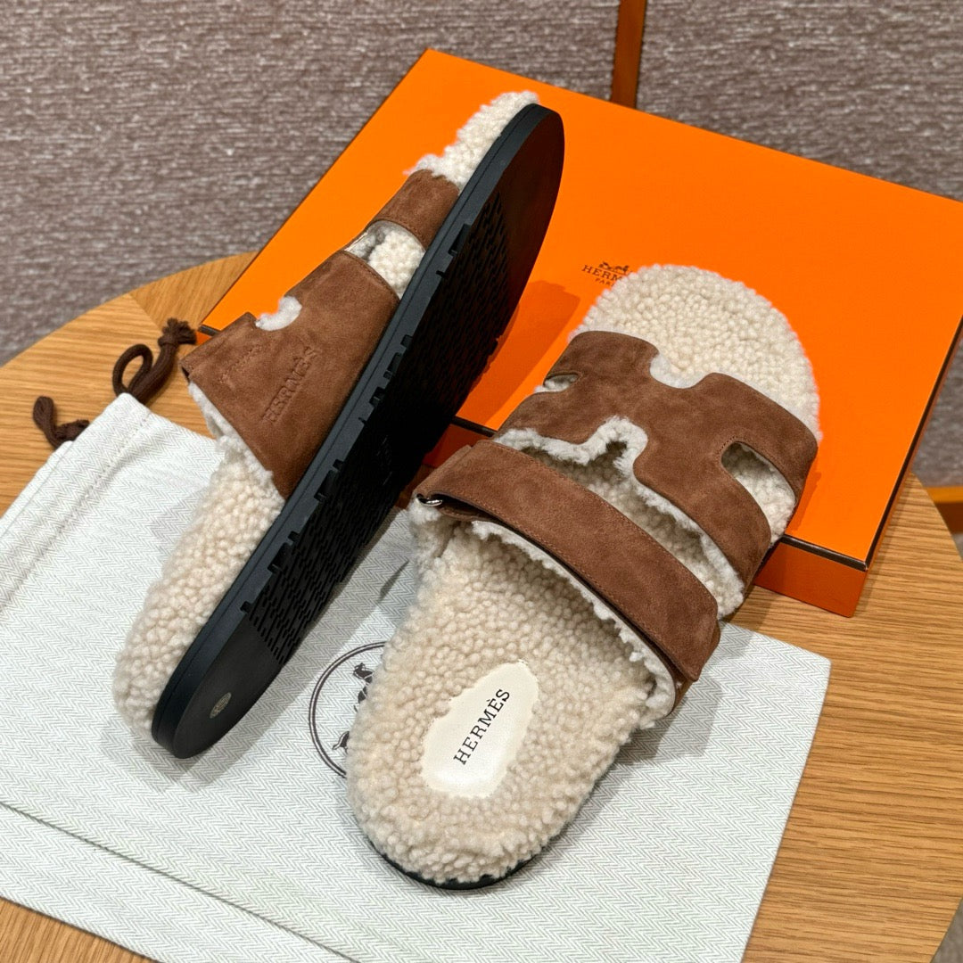 에르메스 CHYPRE 시프레 슬리퍼 양털