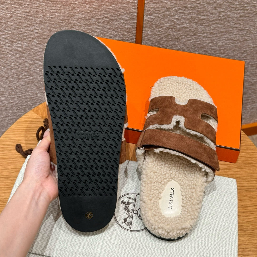 에르메스 CHYPRE 시프레 슬리퍼 양털
