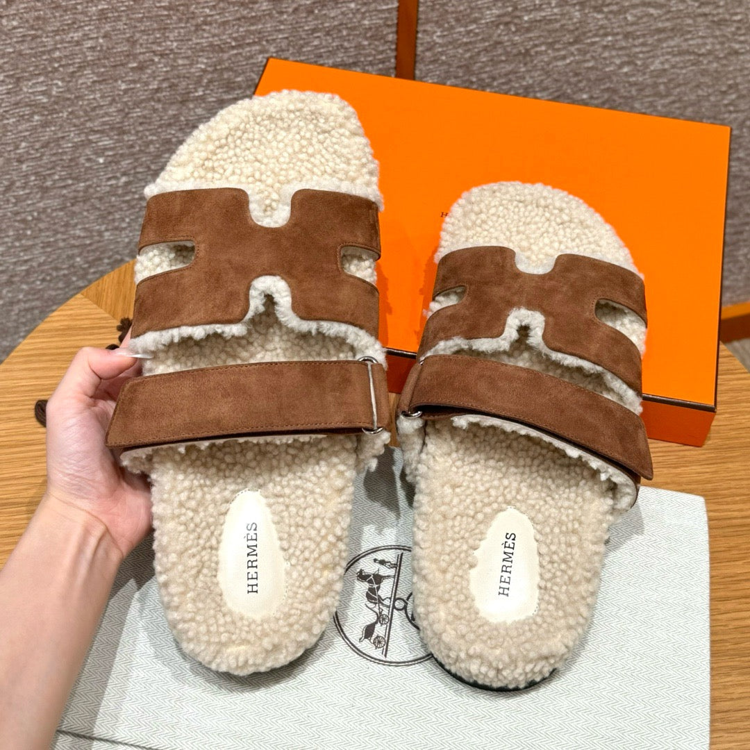 에르메스 CHYPRE 시프레 슬리퍼 양털