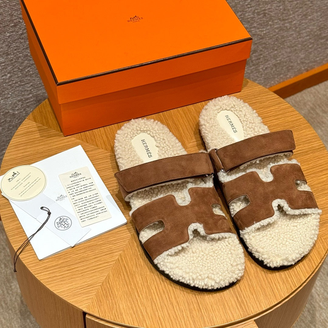 에르메스 CHYPRE 시프레 슬리퍼 양털