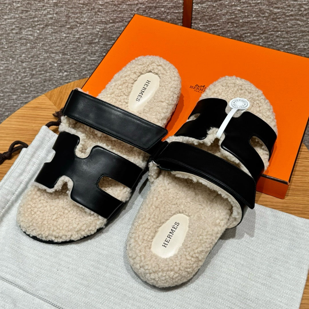 에르메스 CHYPRE 시프레 슬리퍼 양털