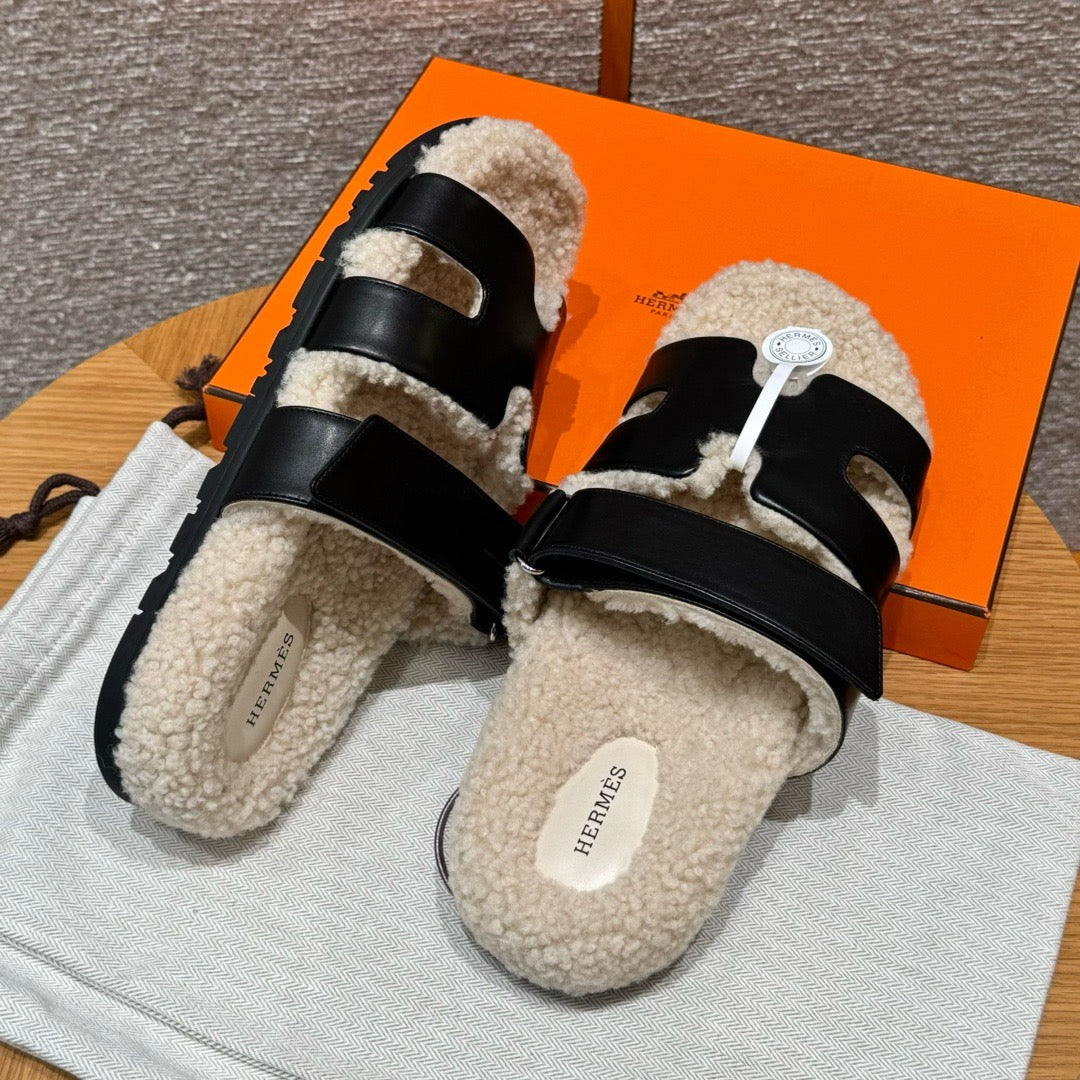 에르메스 CHYPRE 시프레 슬리퍼 양털