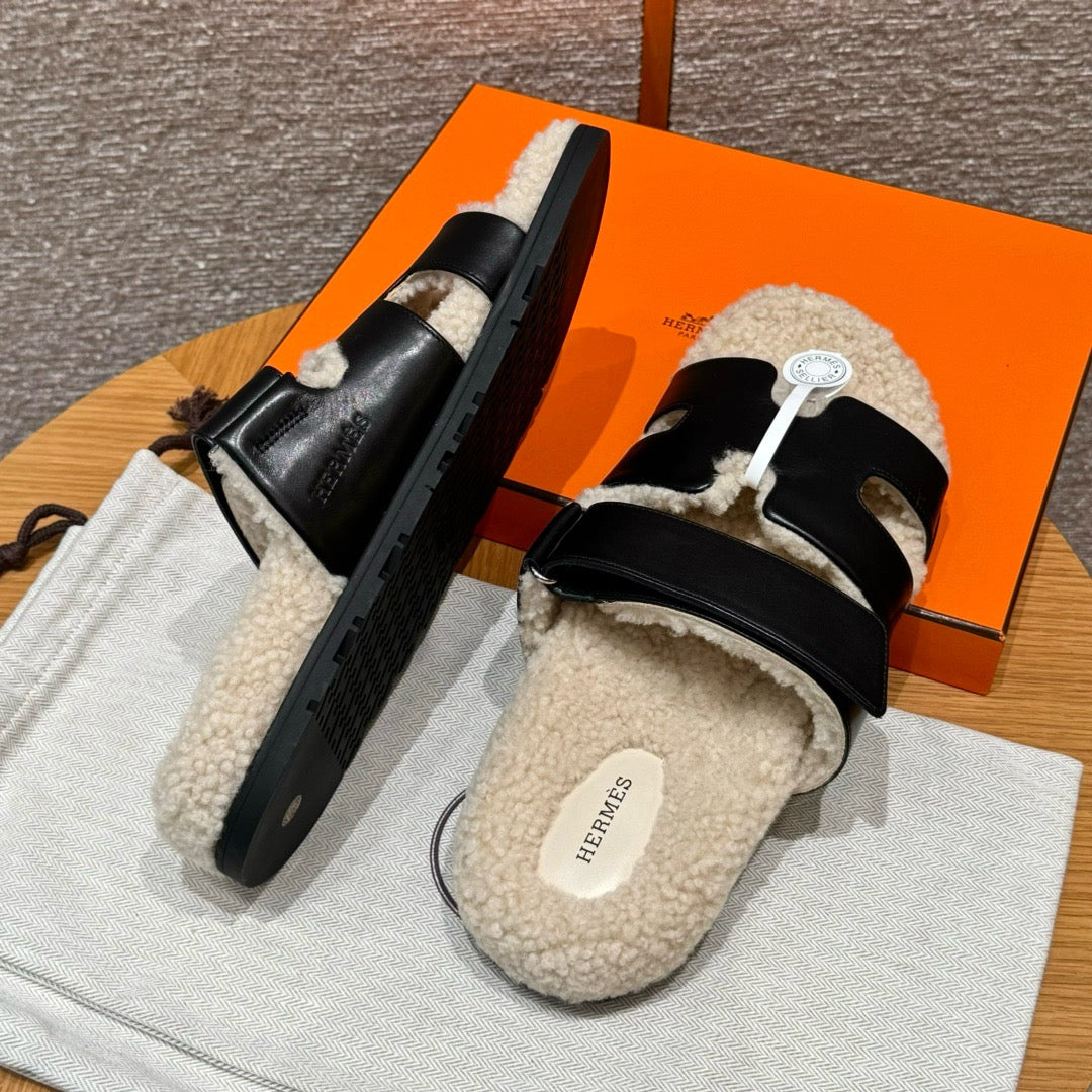 에르메스 CHYPRE 시프레 슬리퍼 양털