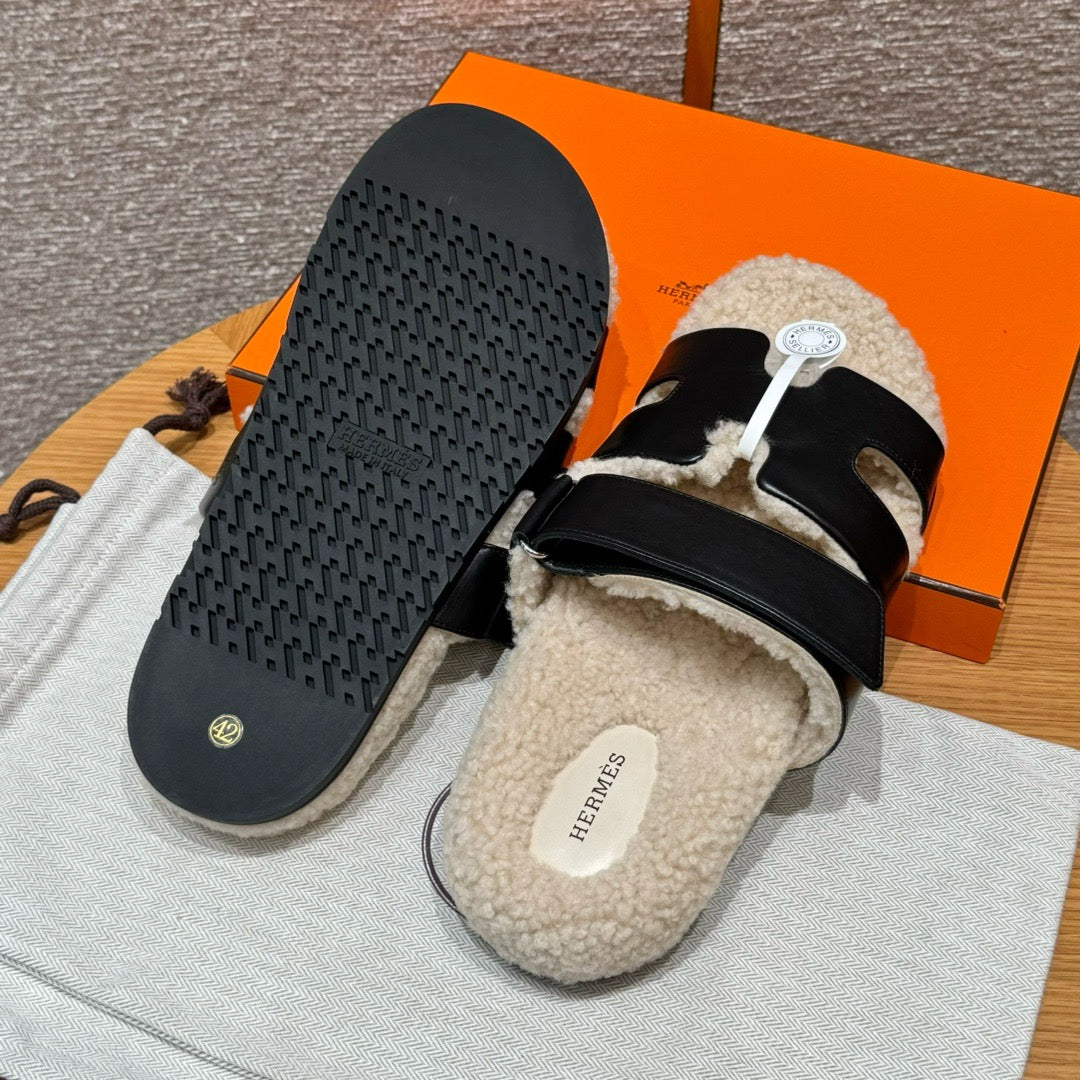 에르메스 CHYPRE 시프레 슬리퍼 양털