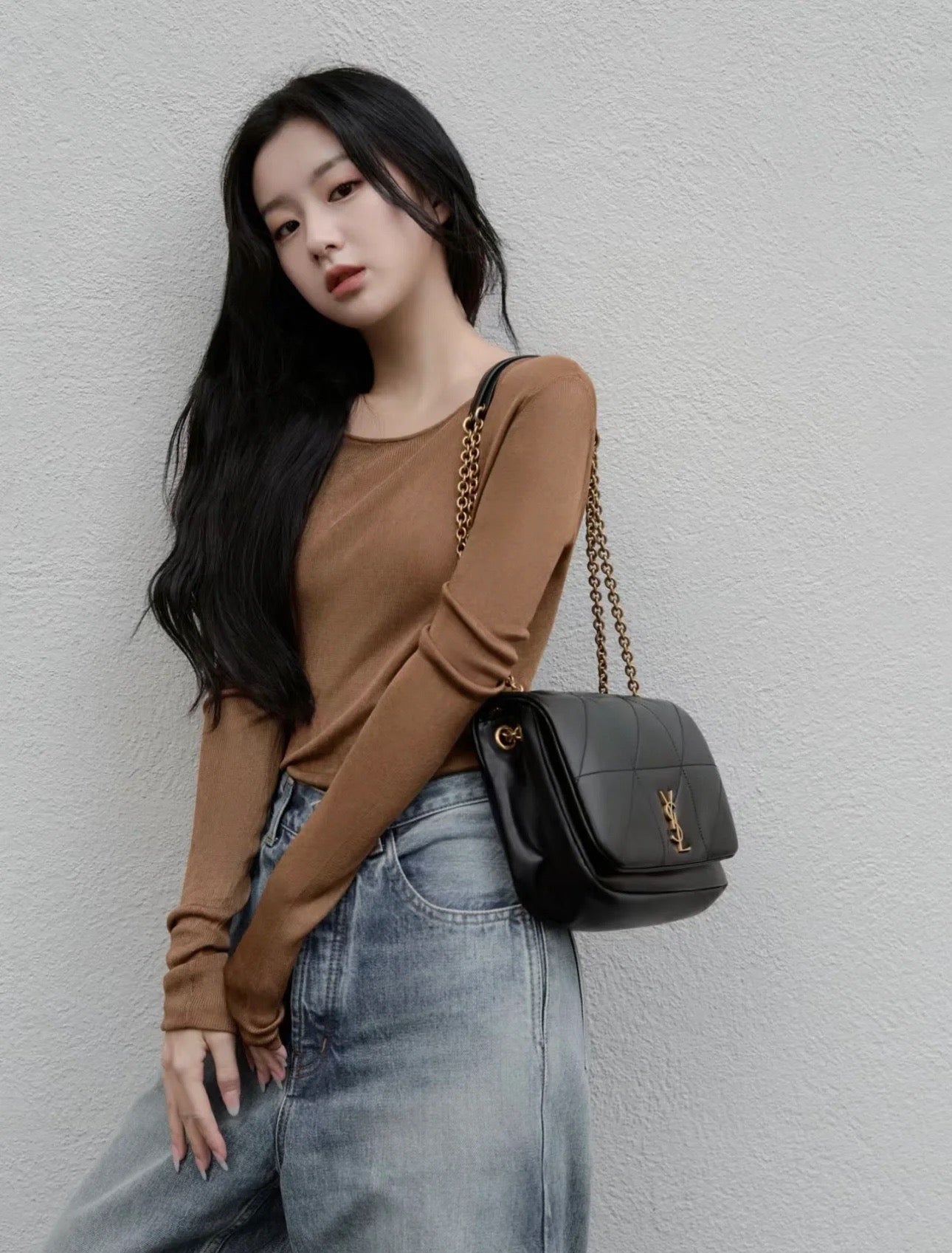 생로랑 제이미 4.3 백 램스킨 스몰