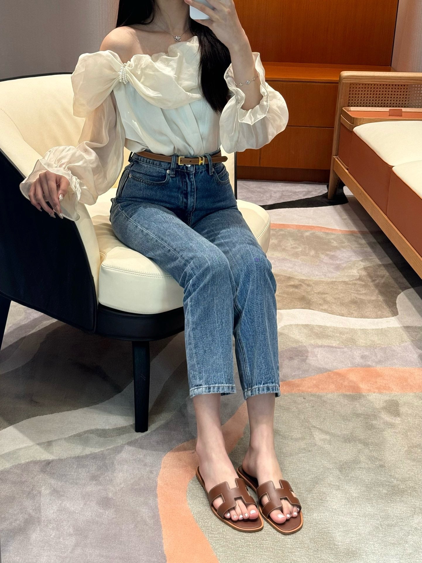 에르메스 Oran 오란 슬리퍼 스위프트