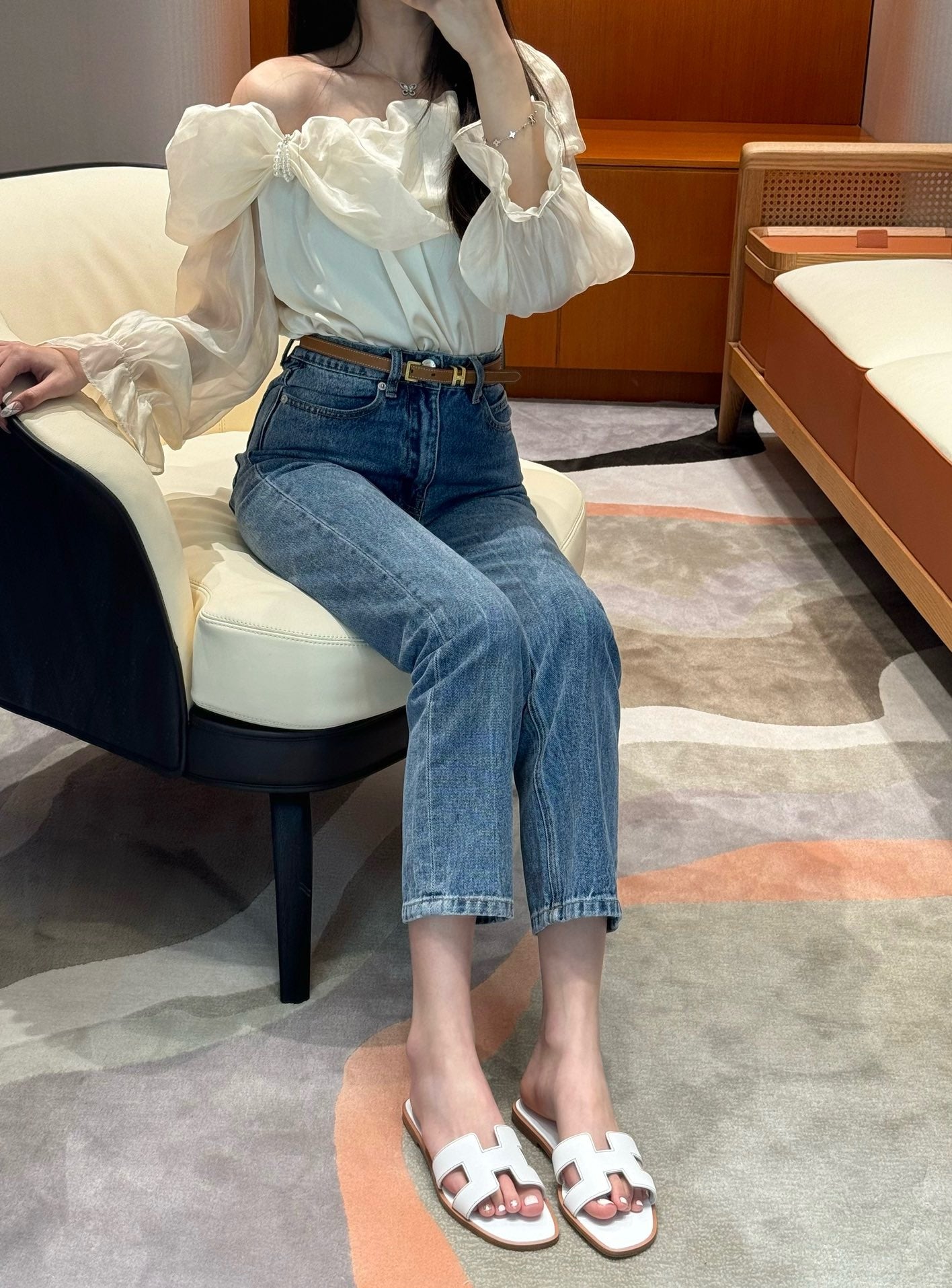 에르메스 Oran 오란 슬리퍼 스위프트