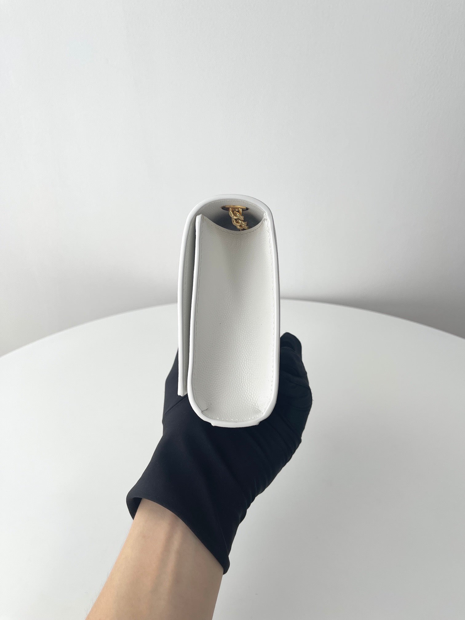 생로랑 케이트 테슬 체인백 스몰 (화이트)