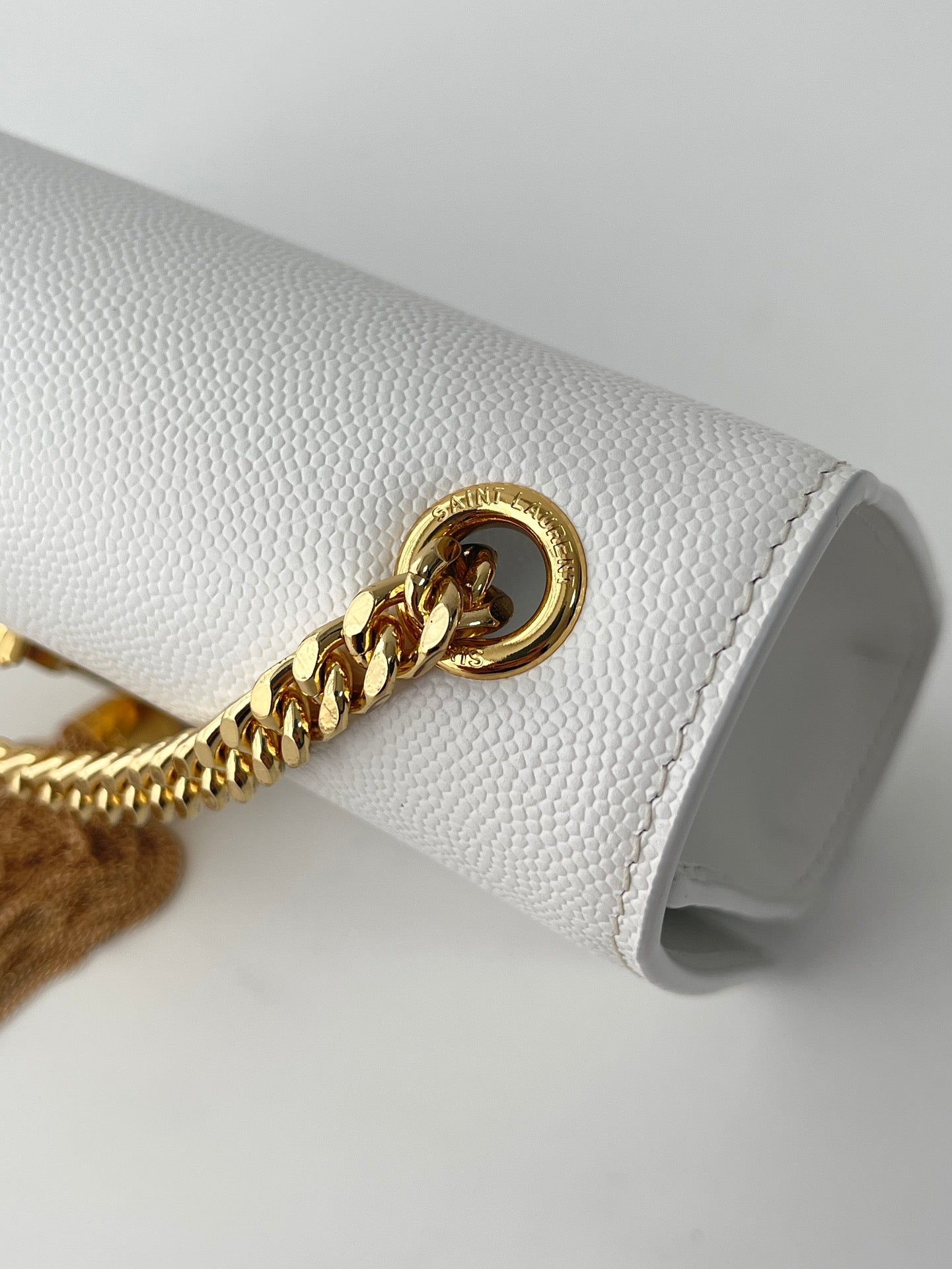 생로랑 케이트 테슬 체인백 스몰 (화이트)