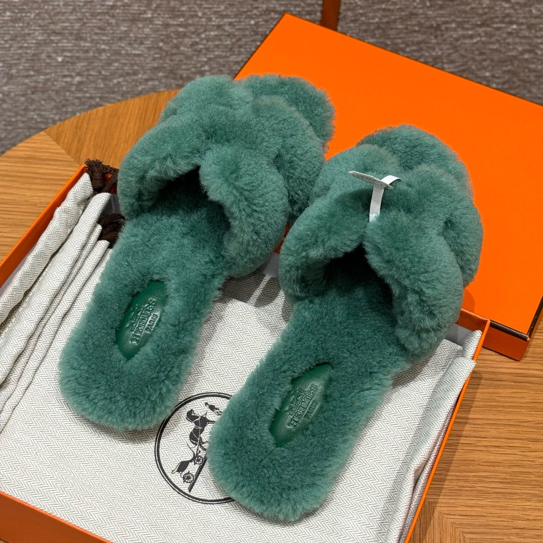 에르메스 Oran 오란 슬리퍼  시어링