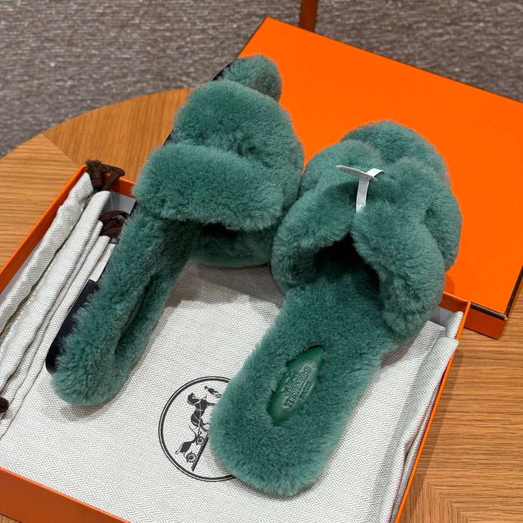 에르메스 Oran 오란 슬리퍼  시어링