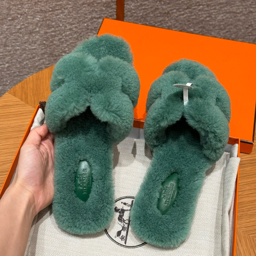 에르메스 Oran 오란 슬리퍼  시어링