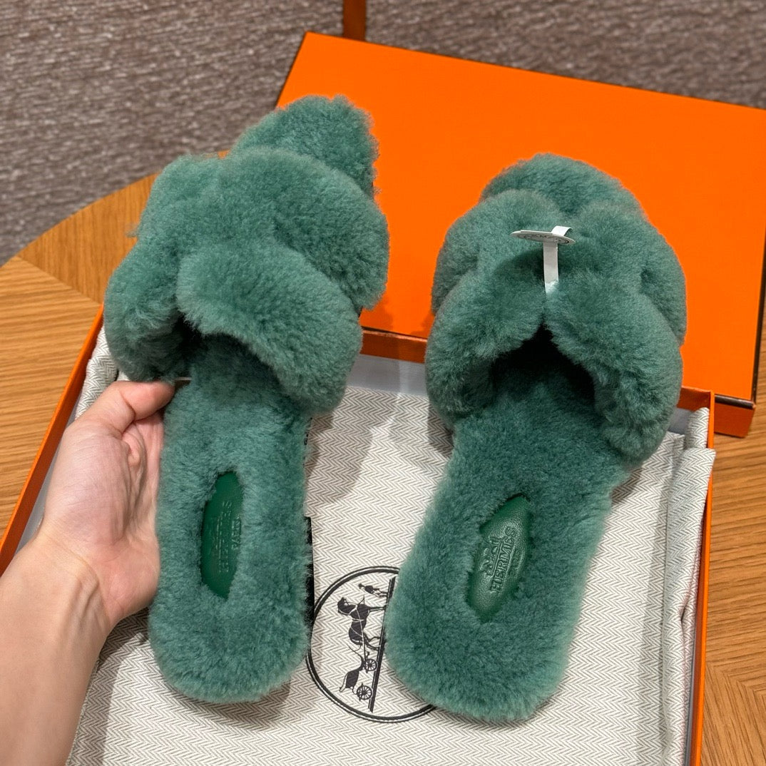 에르메스 Oran 오란 슬리퍼  시어링