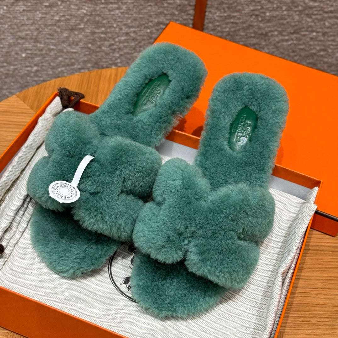 에르메스 Oran 오란 슬리퍼  시어링