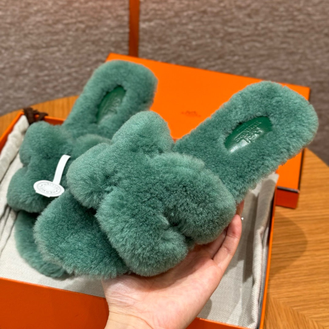 에르메스 Oran 오란 슬리퍼  시어링