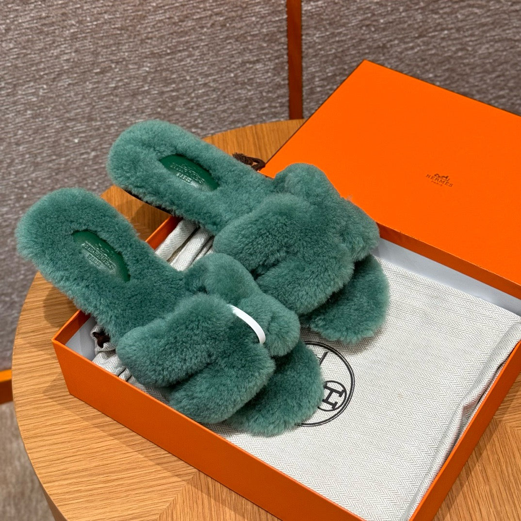 에르메스 Oran 오란 슬리퍼  시어링