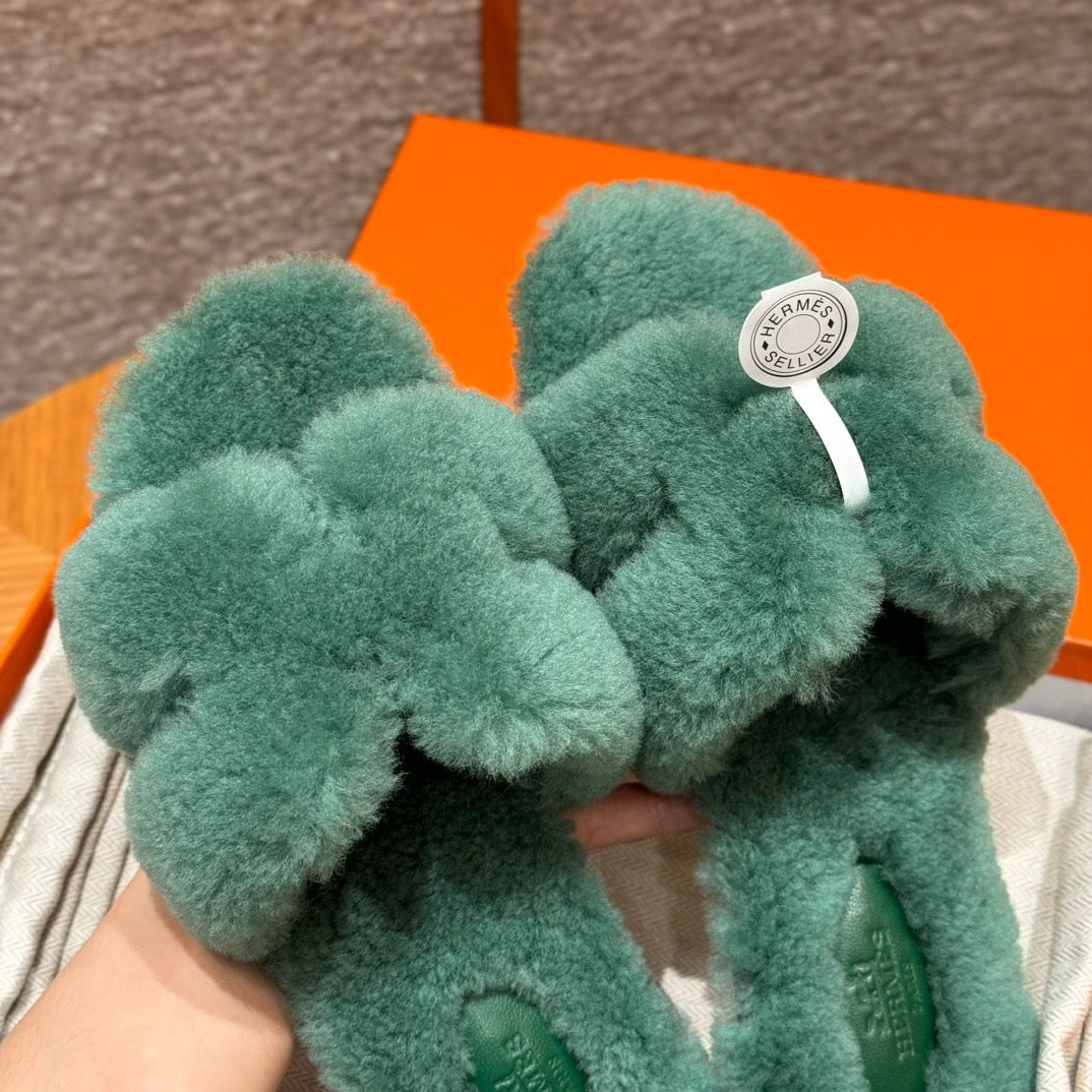 에르메스 Oran 오란 슬리퍼  시어링