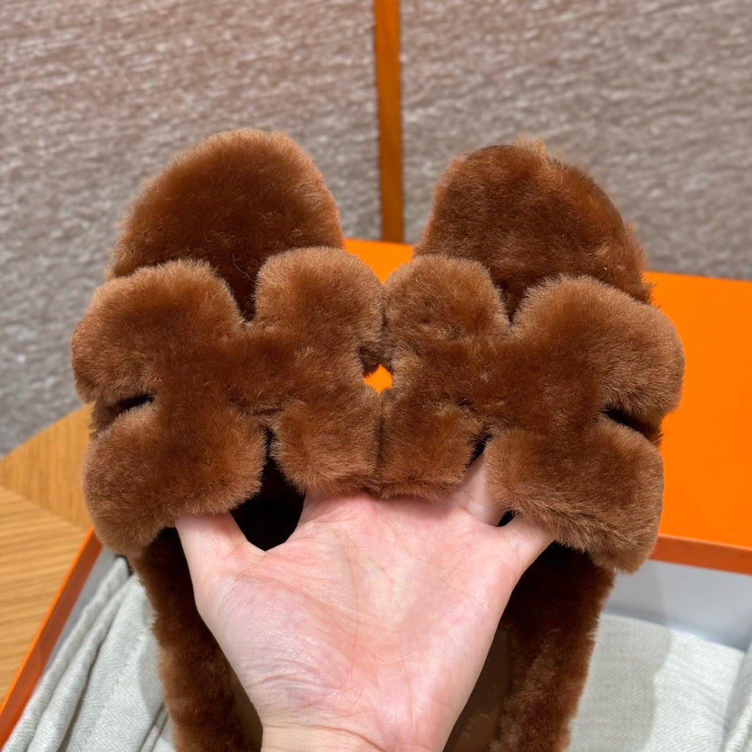 에르메스 Oran 오란 슬리퍼  시어링