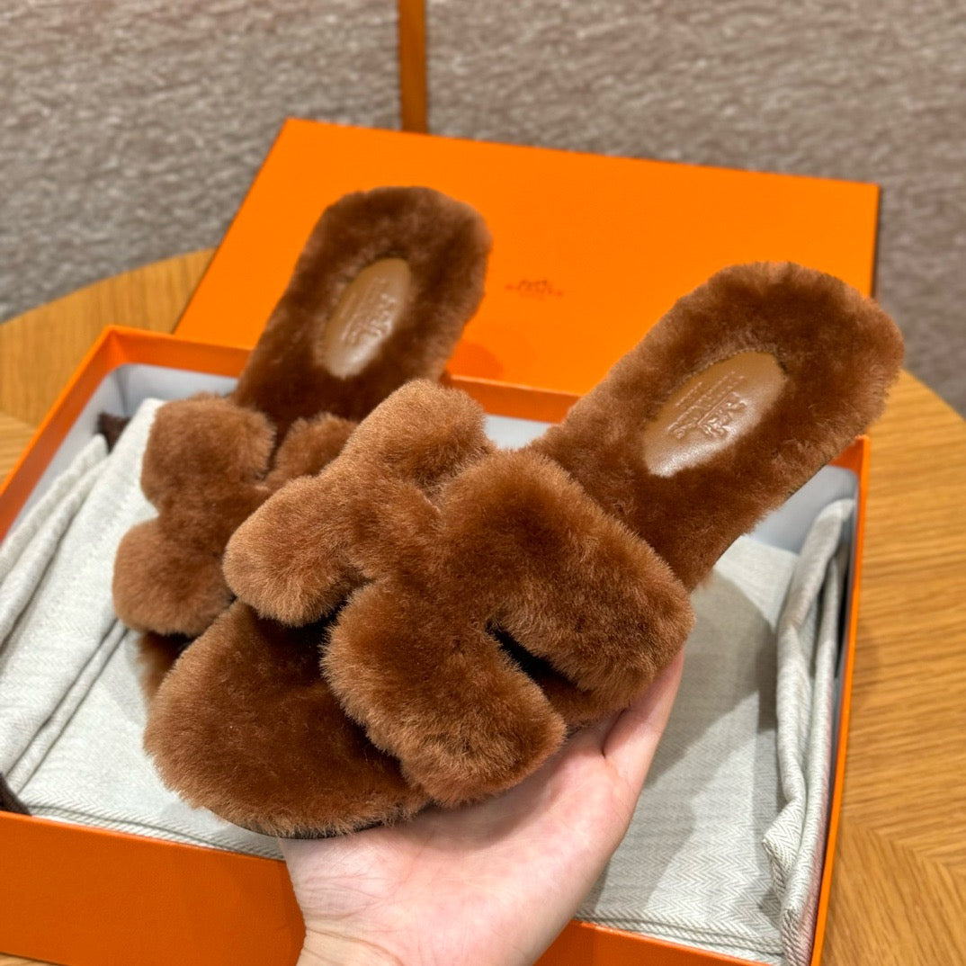 에르메스 Oran 오란 슬리퍼  시어링