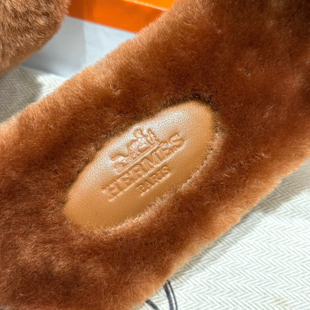 에르메스 Oran 오란 슬리퍼  시어링