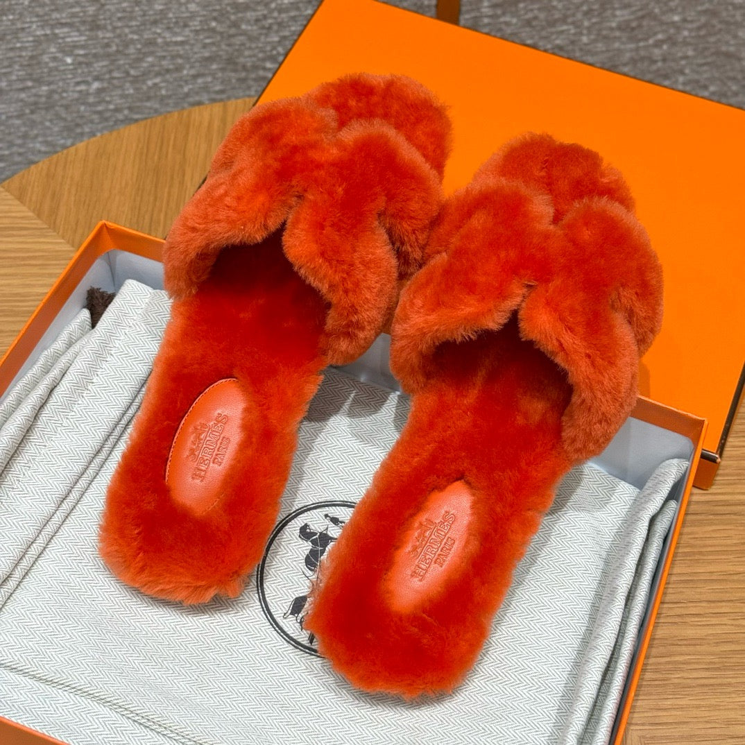 에르메스 Oran 오란 슬리퍼  시어링