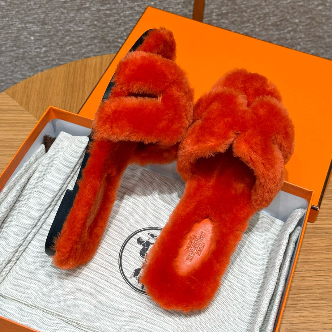 에르메스 Oran 오란 슬리퍼  시어링