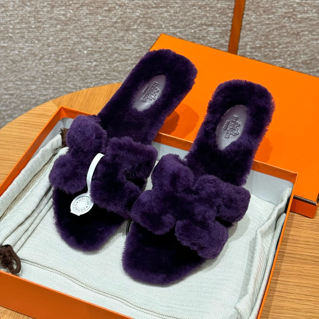 에르메스 Oran 오란 슬리퍼  시어링