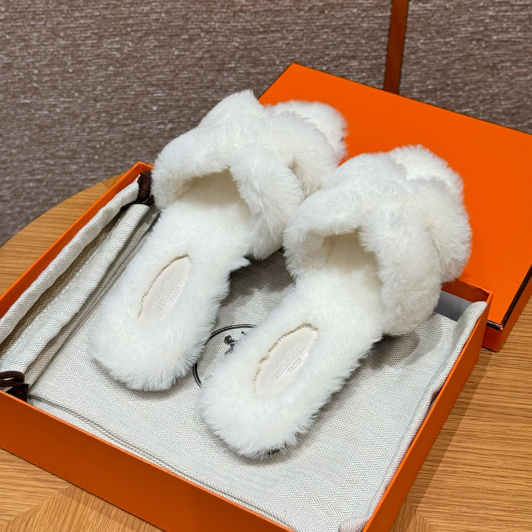 에르메스 Oran 오란 슬리퍼  시어링