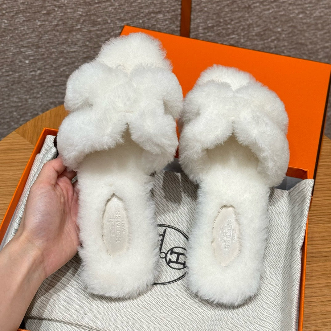 에르메스 Oran 오란 슬리퍼  시어링