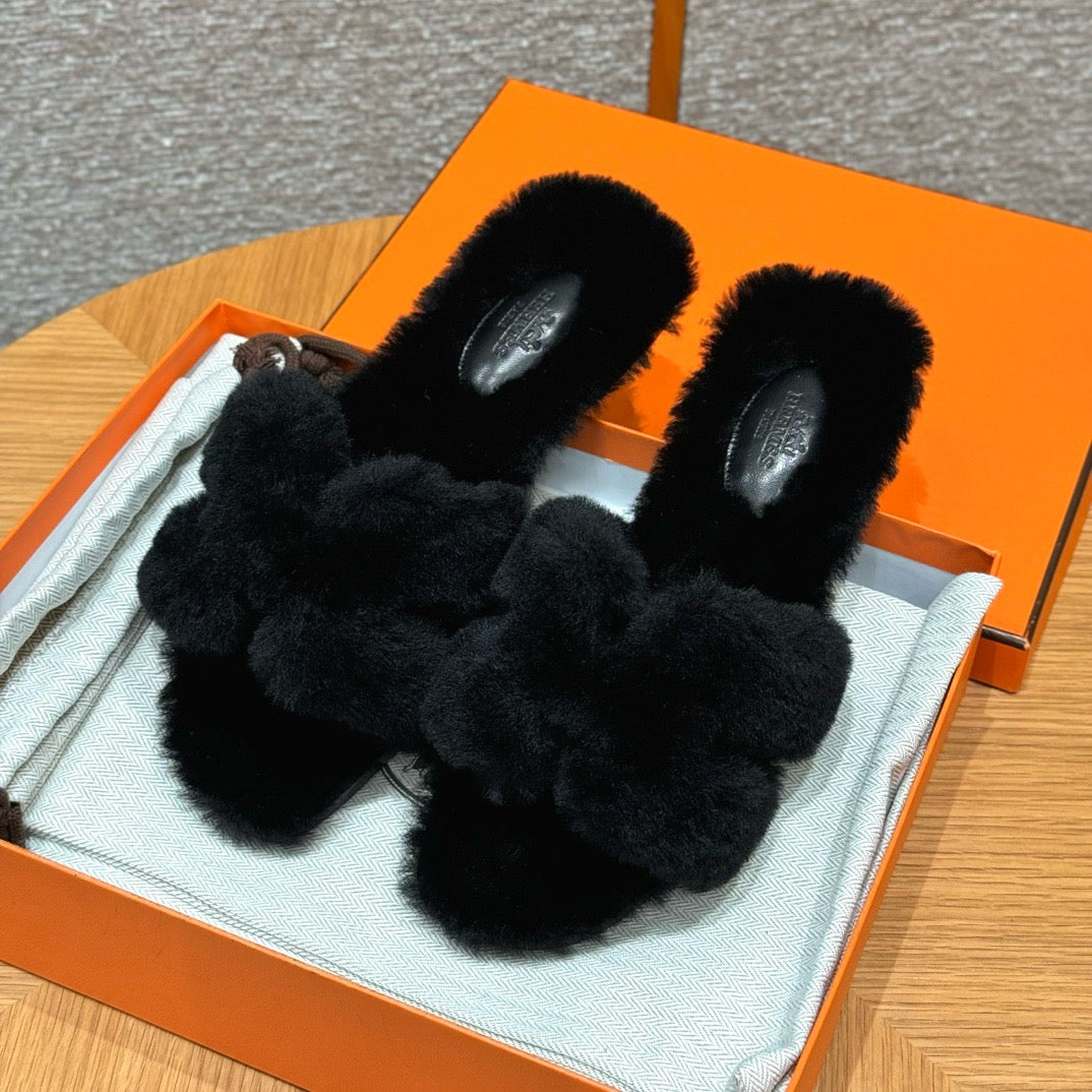 에르메스 Oran 오란 슬리퍼  시어링