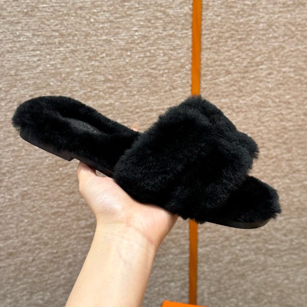 에르메스 Oran 오란 슬리퍼  시어링