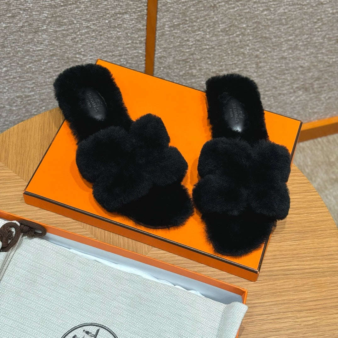 에르메스 Oran 오란 슬리퍼  시어링