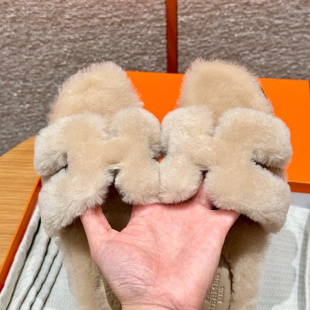 에르메스 Oran 오란 슬리퍼  시어링