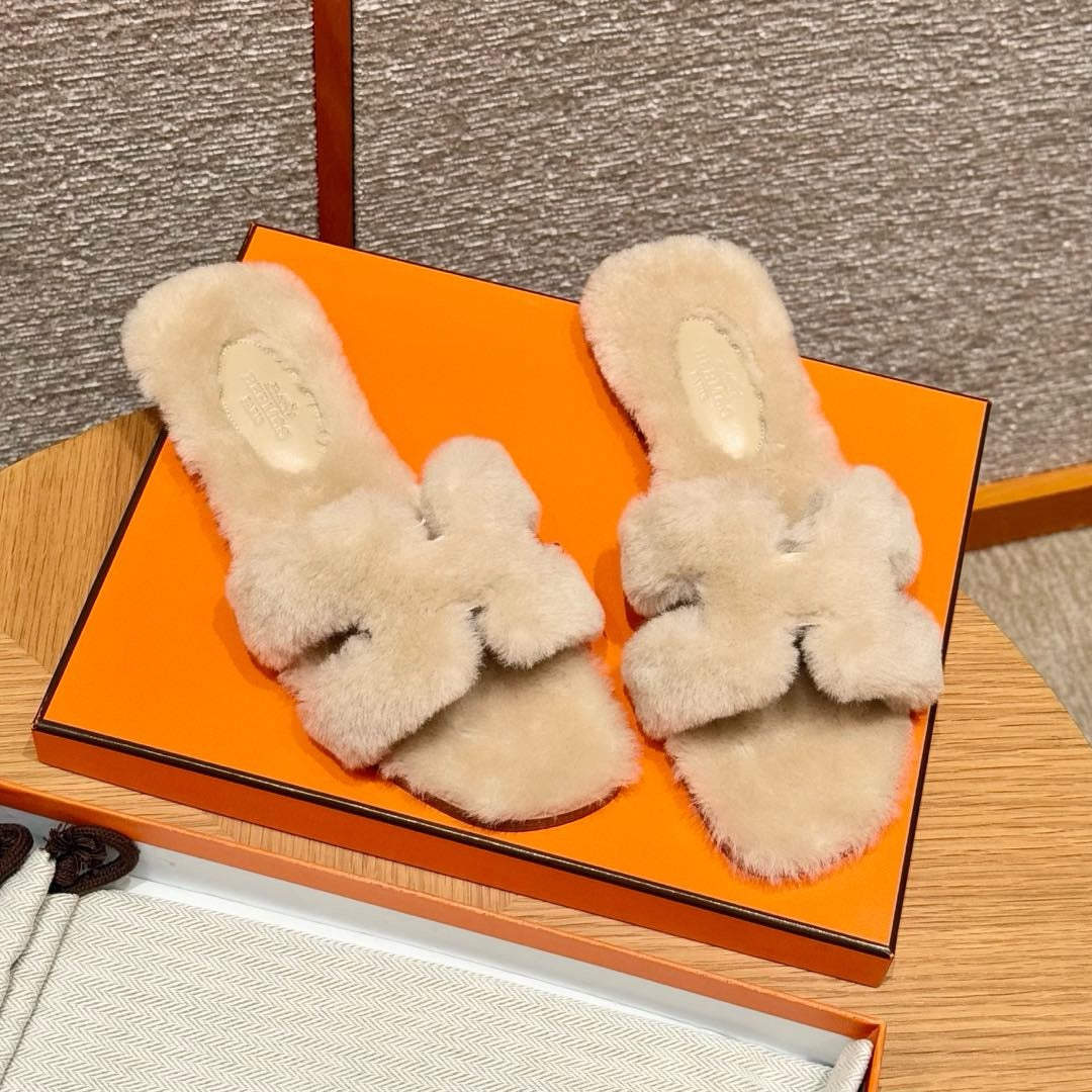 에르메스 Oran 오란 슬리퍼  시어링