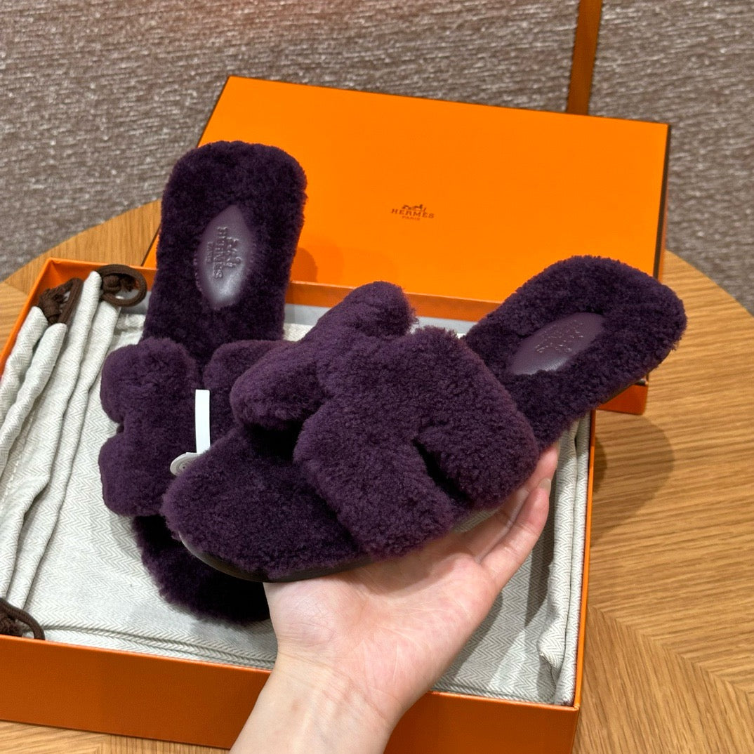 에르메스 Oran 오란 슬리퍼  시어링