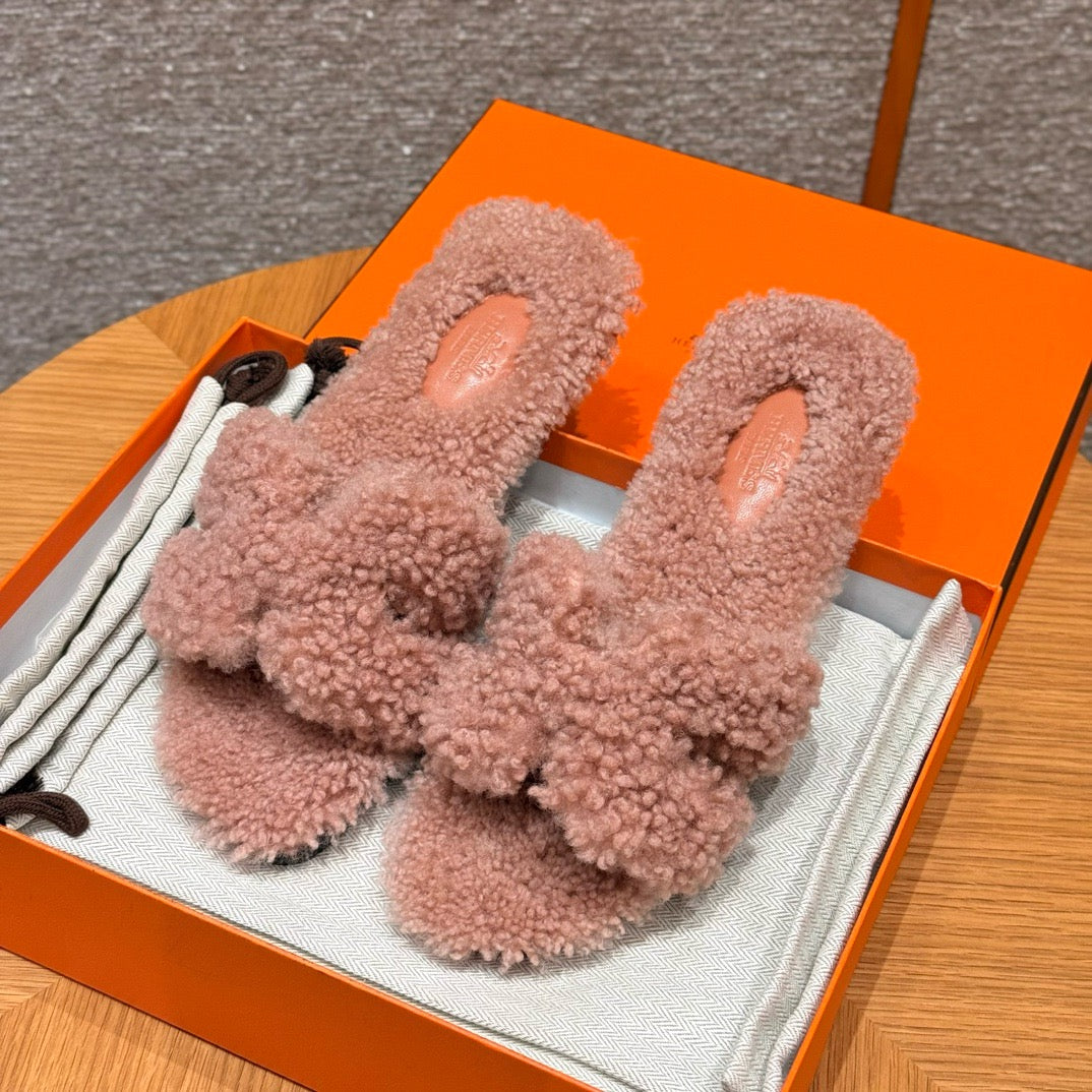 에르메스 Oran 오란 슬리퍼  시어링