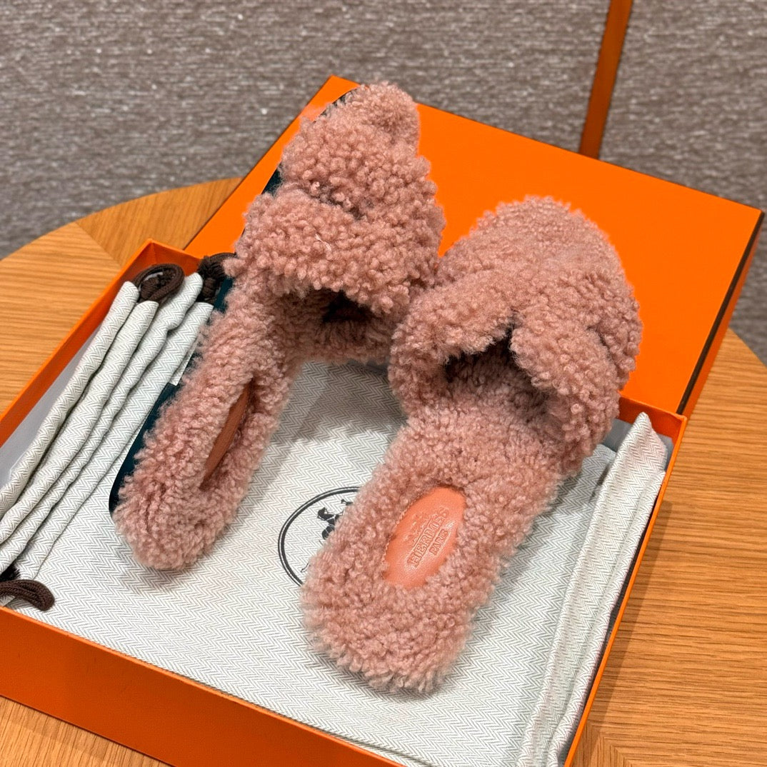 에르메스 Oran 오란 슬리퍼  시어링