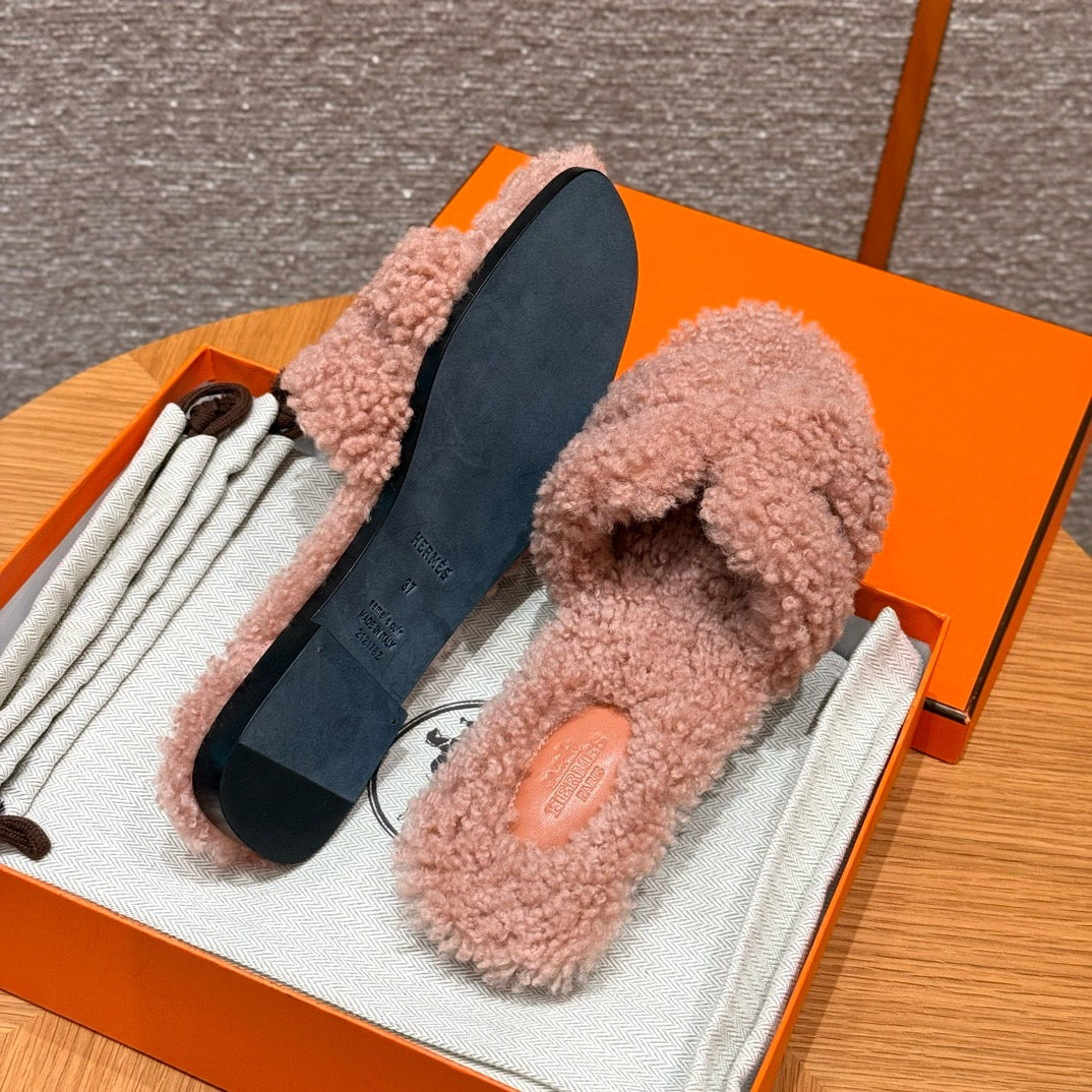 에르메스 Oran 오란 슬리퍼  시어링