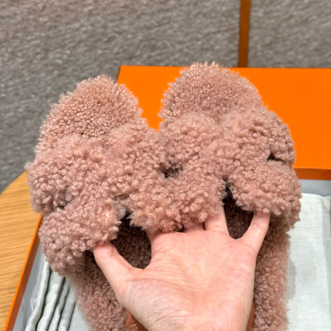 에르메스 Oran 오란 슬리퍼  시어링