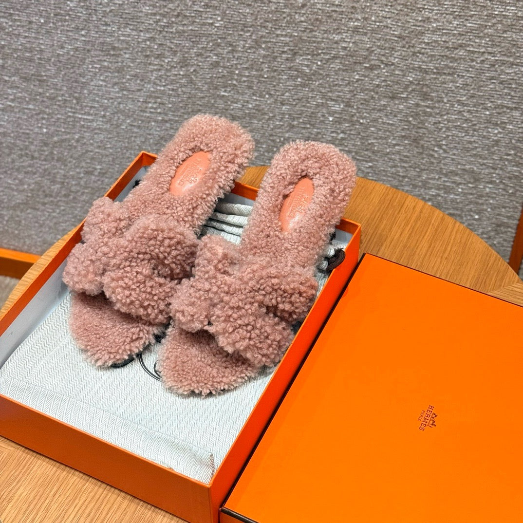 에르메스 Oran 오란 슬리퍼  시어링